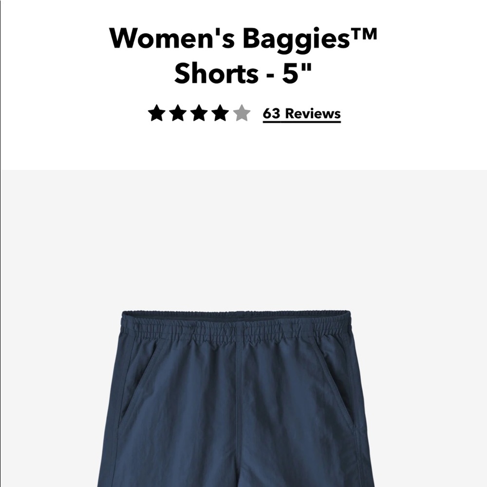 Patagonia Baggies 5” inseam shorts